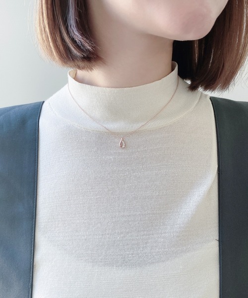 ネックレス シルバー キュービックジルコニア しずく ネックレス BLOOM/ブルーム レディースの画像
