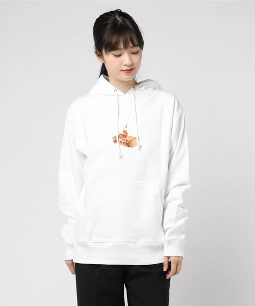 GFRIEND WEGO 直筆サイン入り　コラボパーカー　ホワイト　新品未使用 WEGO（ウィゴー） パーカー WEGO/「さぼうるコラボ」ナポリタン