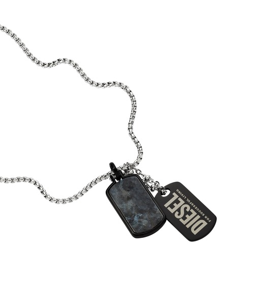 DIESEL ネックレス ディーゼル アクセサリー メンズ シルバー