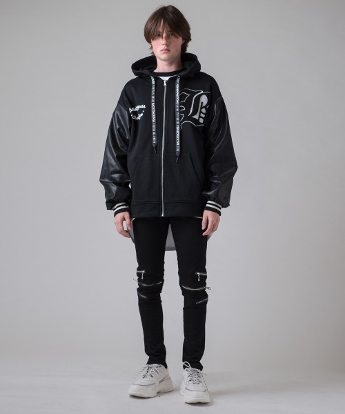 美品 PAGEBOYLIM ローガンコラボスタジャン ビッグシルエット 黒 PAGEBOY スタジャン PAGEBOYLIM】ローガンコラボスタジャン | [公式