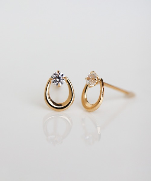 cui-cui ピアス モチーフ CZ | K18 レディース メンズ