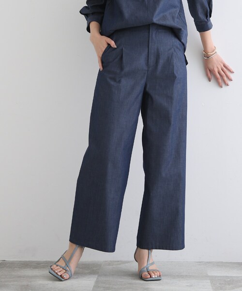 Sale 10 Offパンツ 洗える Setup可能 デニム調ワイドパンツ ボトムス パンツ レディースファッション ファッション 11 6 Www Jesuitnola Org