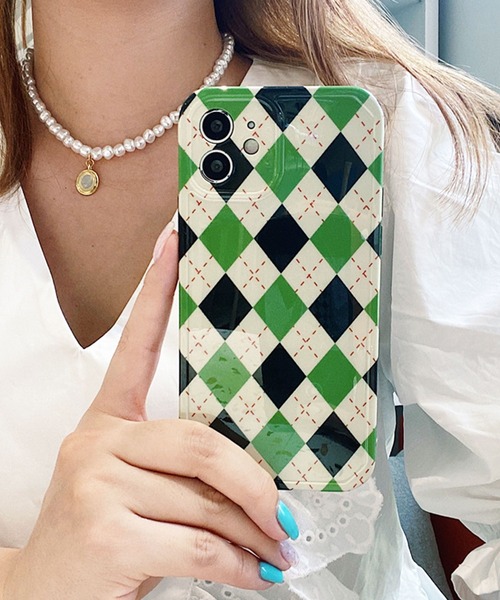 モバイルケース グリーンチェック柄iphoneケース 7 8 X 11 12 13 Zozotown Yahoo 店 通販 Yahoo ショッピング