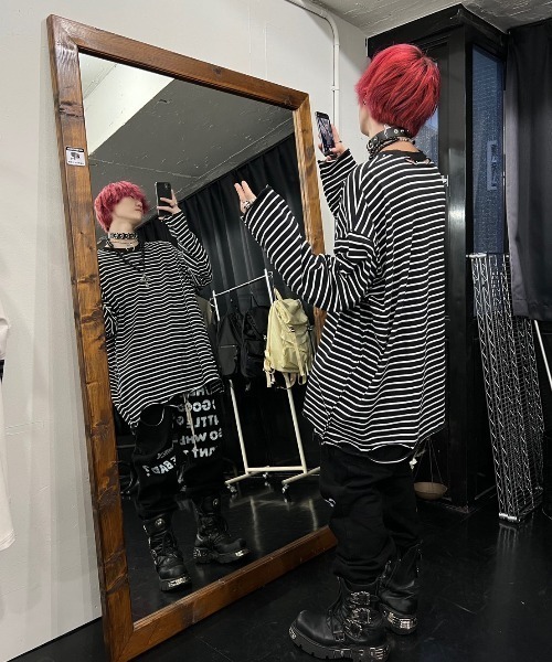 XU tシャツ 「XU」stripe damage long sleeve tee メンズ