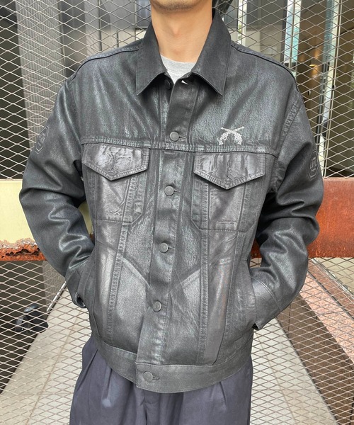 roar デニムジャケット roar guns デニムジャケット gジャン DENIM JKT BACK CRY メンズ