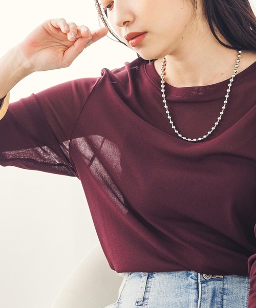 tシャツ クルーネック シアートップス レディース | hunch | 17