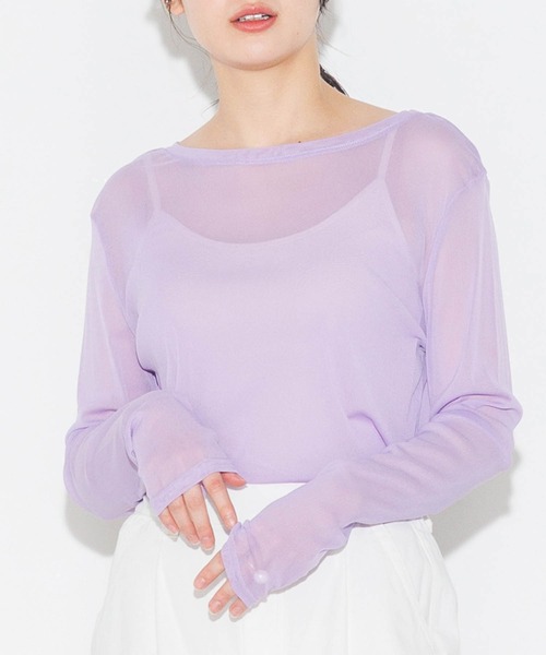 tシャツ クルーネック シアートップス レディース | hunch | 14