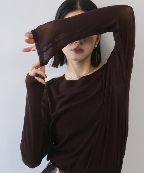 tシャツ クルーネック シアートップス レディース | hunch | 06
