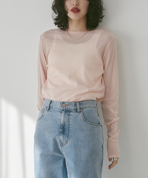 tシャツ クルーネック シアートップス レディース | hunch | 15