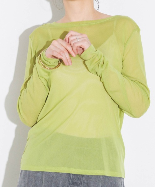 tシャツ クルーネック シアートップス レディース | hunch | 10