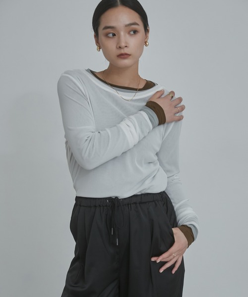 tシャツ クルーネック シアートップス レディース | hunch | 26