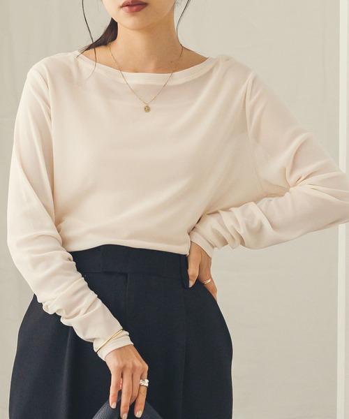 tシャツ クルーネック シアートップス レディース | hunch | 31