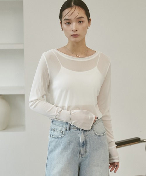 tシャツ クルーネック シアートップス レディース | hunch | 20
