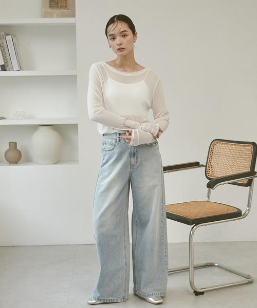 tシャツ クルーネック シアートップス レディース | hunch | 23