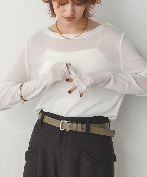 tシャツ クルーネック シアートップス レディース | hunch | 28