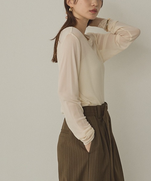 tシャツ クルーネック シアートップス レディース | hunch | 38