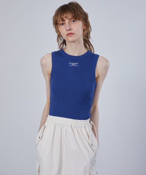タンクトップ ノースリーブ 「 ELOOPS」フロントロゴ入りアメリカン