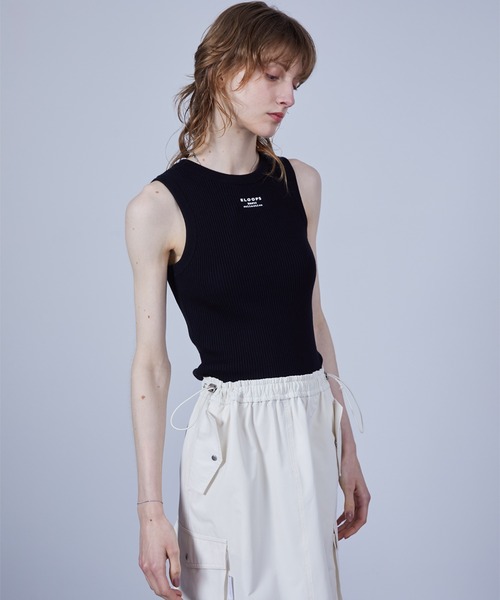 タンクトップ ノースリーブ 「 ELOOPS」フロントロゴ入りアメリカン