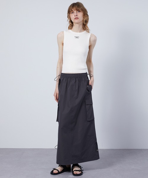 タンクトップ ノースリーブ 「 ELOOPS」フロントロゴ入りアメリカン