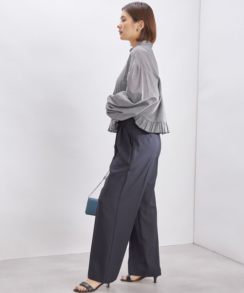 SHIPS for women / シップスウィメン 〈手洗い可能〉綿 チェック フリル ペプラム ブラウス◇ SHIPS for women / シップスウィメン 〈手洗い可能〉綿 チェック