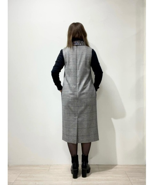 Brooks brothers シックツイードグレンチェック ジャンパードレス