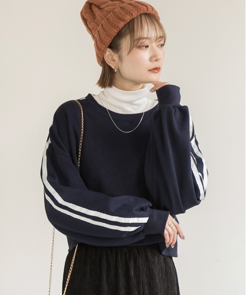 ad thie（アドティエ） トレーナー スウェット 裏起毛・ショート丈