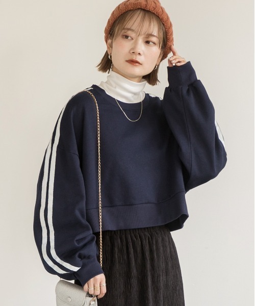 ad thie（アドティエ） トレーナー スウェット 裏起毛・ショート丈