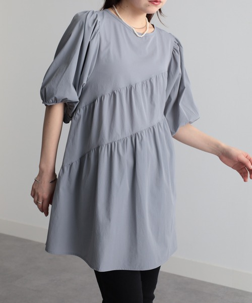 RANAN（ラナン） ブラウス シャツ 「接触冷感」ティアードチュニック