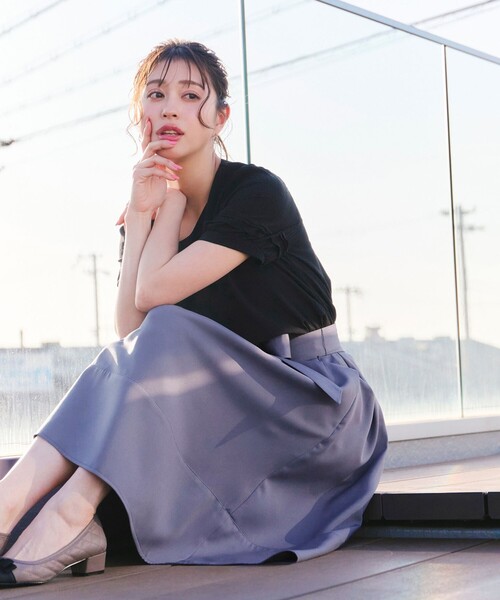 Tiaclasse スカート 「洗える」リボン付きフレアスカート : ZOZOTOWN