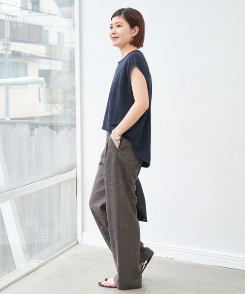 Spick＆Span パンツ リネンライクカラミパンツ レディース
