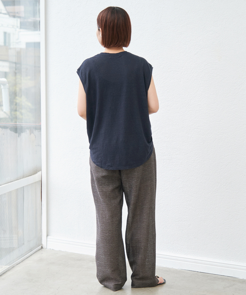 新品タグ付Spick and Span リネンライクカラミパンツ ブラウン 40 Spick and Span リネンライクカラミパンツ ブラウン 40 新品