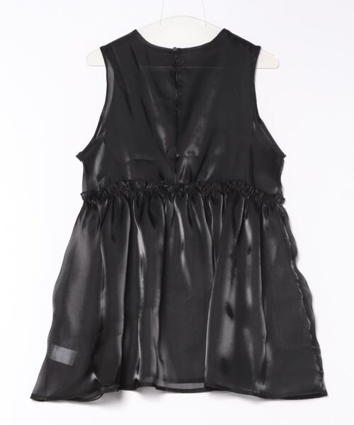 tシャツ アシメペプラムノースリーブT レディース STYLEBLOCK ブラウス シャツ シャイニーシアーポプリンペプラム