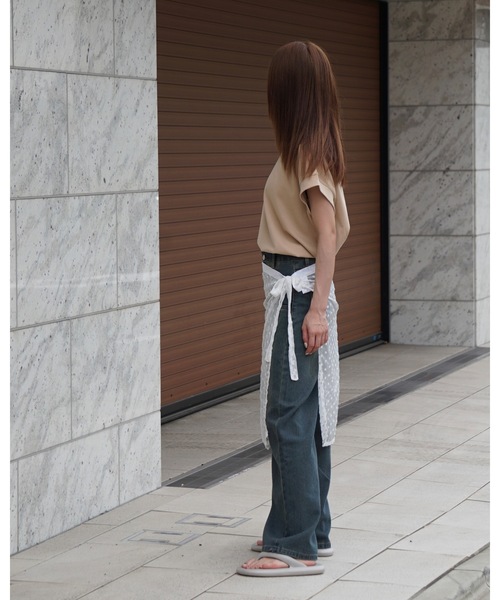 新品未使用CAMBIO ダークブルー ハイウエスト デニムパンツ ルーズフィット X-girl（エックスガール）の「HIGH WAISTED LOOSE FIT JEAN