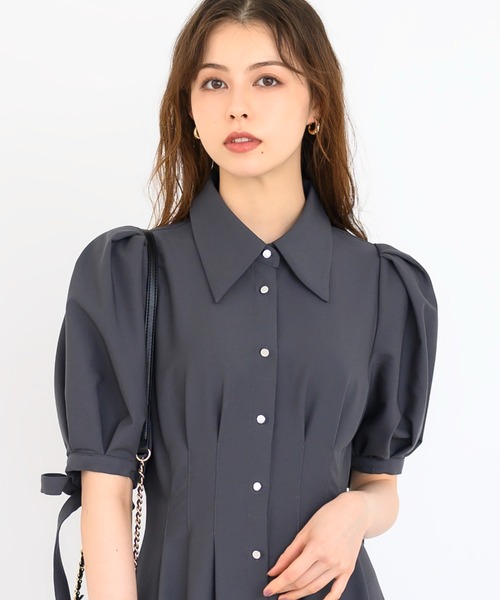 ★ めそきち★【新品】A.P.C. シャツワンピース　フリル　シェルボタン 楽天市場】シェルボタンワンピース ワンピース レディース