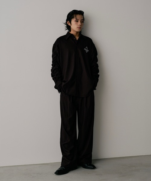 カイチ - ワイドタックスラックス made in INTER FACTORY INTER FACTORY（インターファクトリー） ワイドパンツ スラックス