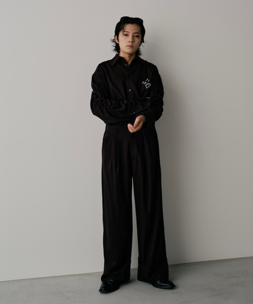 カイチ - ワイドタックスラックス made in INTER FACTORY INTER FACTORY（インターファクトリー） ワイドパンツ スラックス