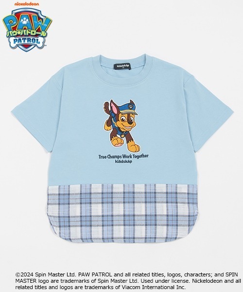 tシャツ Tシャツ 「パウ・パトロール」裾チェック半袖Tシャツ キッズ  