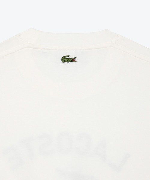 国内発【ラコステ】 アーチネームカレッジ ロゴ Tシャツ お揃い ヘビーウェイト アーチネームカレッジロゴプリント 半袖Tシャツ