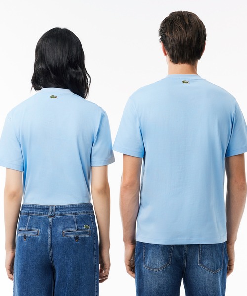 【LACOSTE】アーチネームカレッジロゴTシャツ LACOSTE tシャツ ヘビーウェイト アーチネームカレッジロゴ