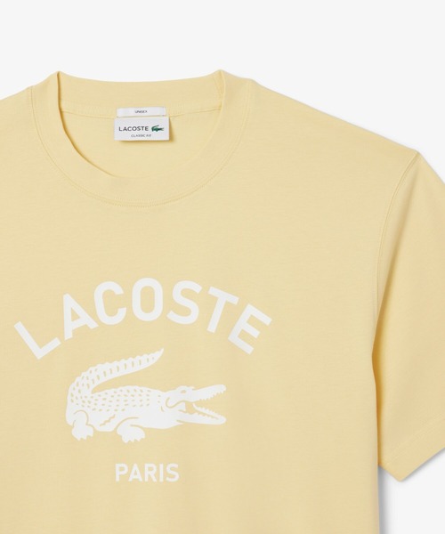 tシャツ ヘビーウェイト アーチネームカレッジロゴプリント 半袖Tシャツ メンズ レディース | LACOSTE | 19