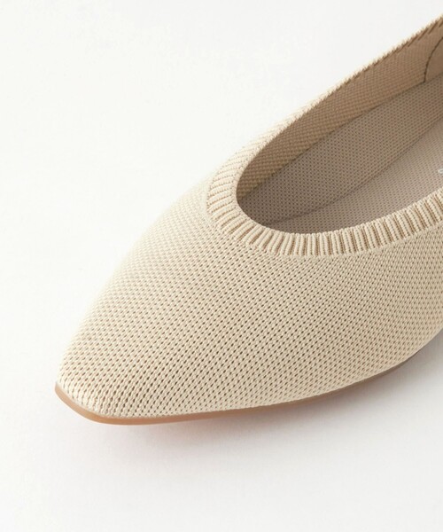 green label relaxing ニット フラットシューズ 洗濯可 green label relaxing シューズ ウェルネス ニット フラット