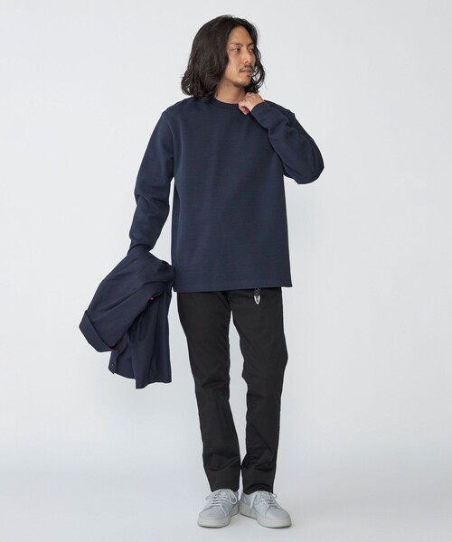 ハイゲージ鹿の子 Gymphlex｜ (6/XL) ロングスリーブシャツ 鹿の子 モックネック 【新品】ラッセルノ ポロシャツ 半袖シャツ ドルマンスリーブ メンズウェア