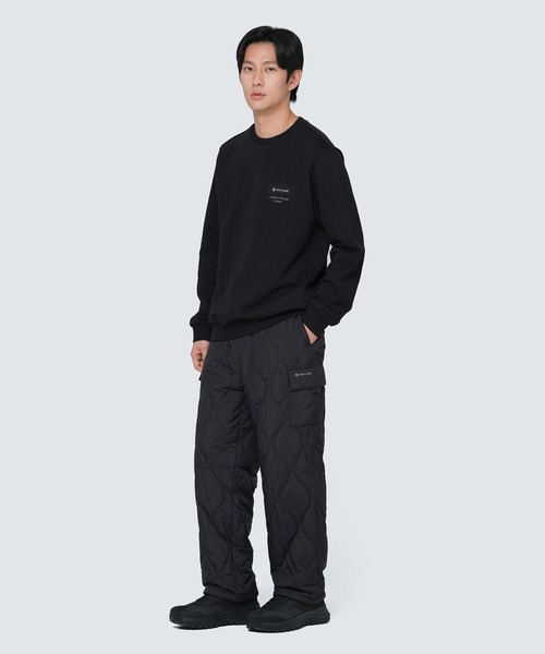 snow peak トレーナー スウェット Land woven patch sweatshirt