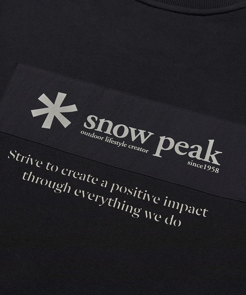 snow peak（スノーピーク） トレーナー スウェット Land woven patch