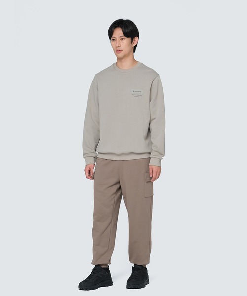 snow peak トレーナー スウェット Land woven patch sweatshirt