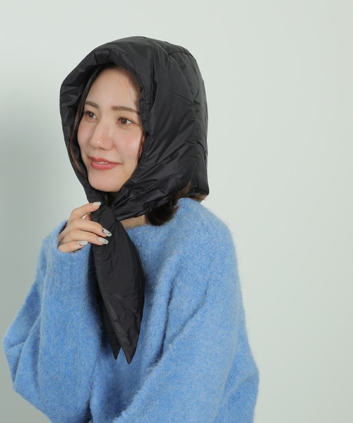 emesuelee マフラー ストール ダウンフード マフラー レディース
