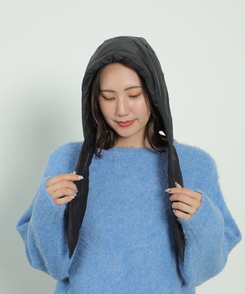 emesuelee マフラー ストール ダウンフード マフラー レディース