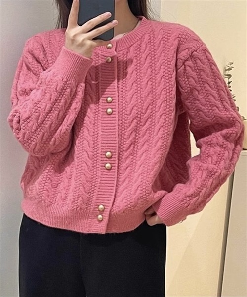 Dream garden（ドリームガーデン） カーディガン ケーブル クルー