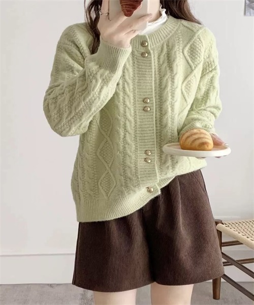 Dream garden（ドリームガーデン） カーディガン ケーブル クルー