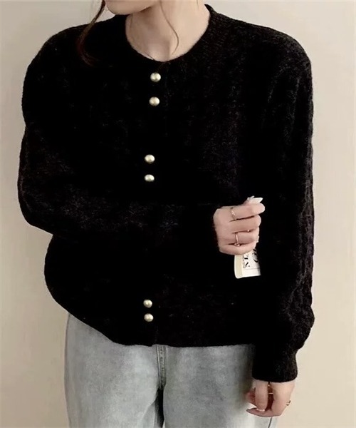 Dream garden（ドリームガーデン） カーディガン ケーブル クルー